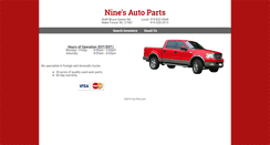 Desktop Screenshot of ninesautoparts.com